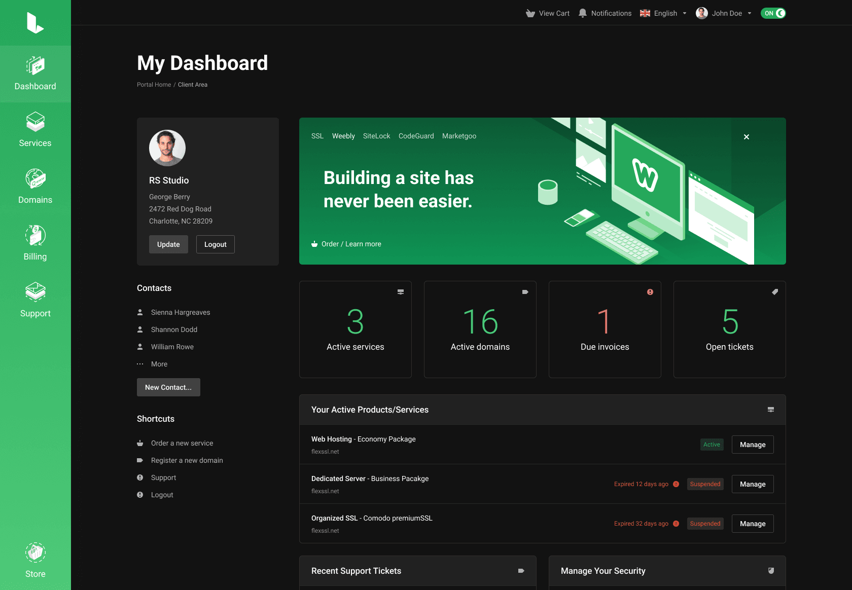 Client Portal Dashboard